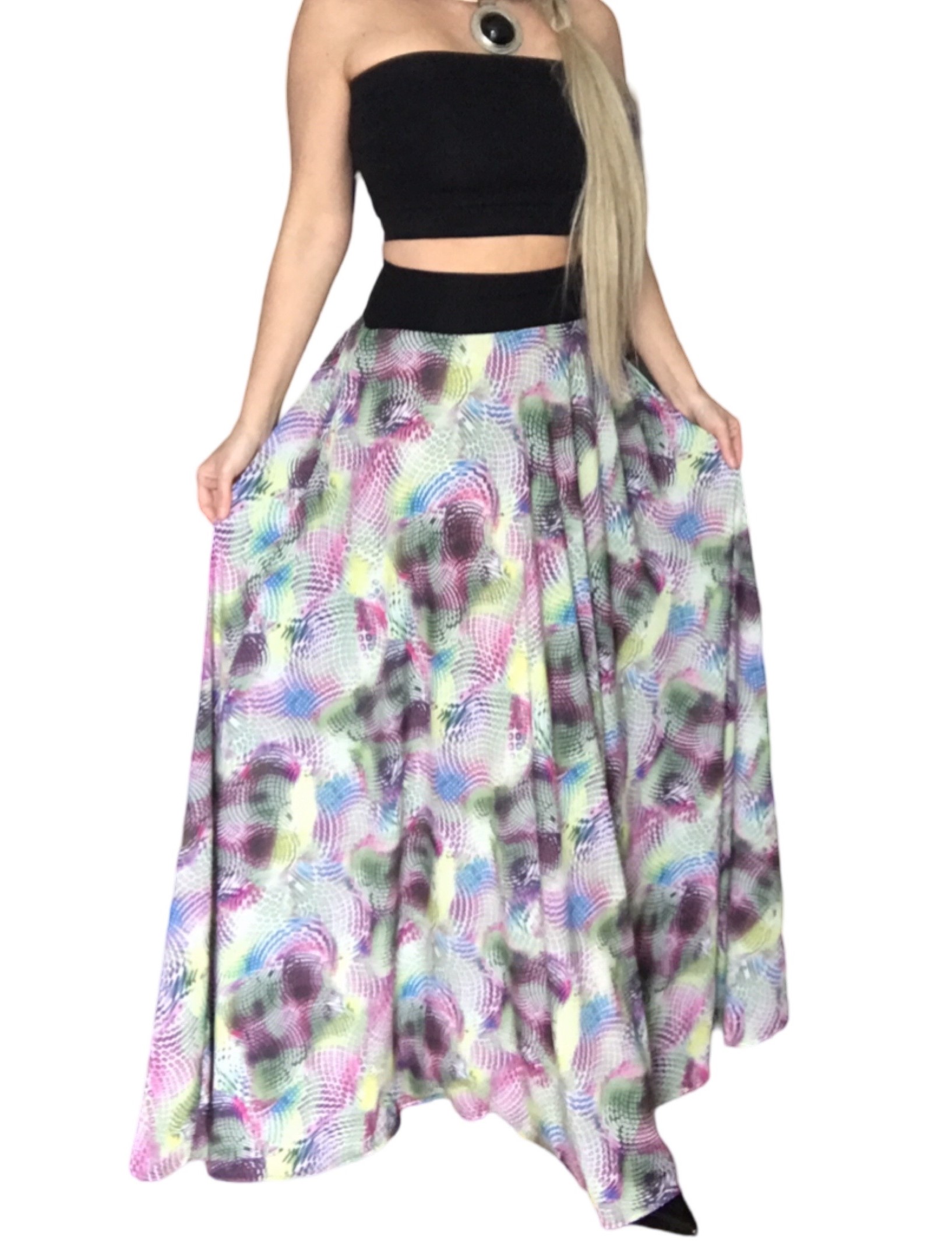 Dlouhá letní sukně - maxi sukně multicolor BOROS SK-L-MC02